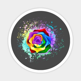 Rainbow Rose Magnet